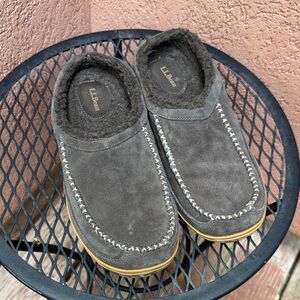 L.L. Bean Men's Charcoal Mountain Slippers, Scuffs